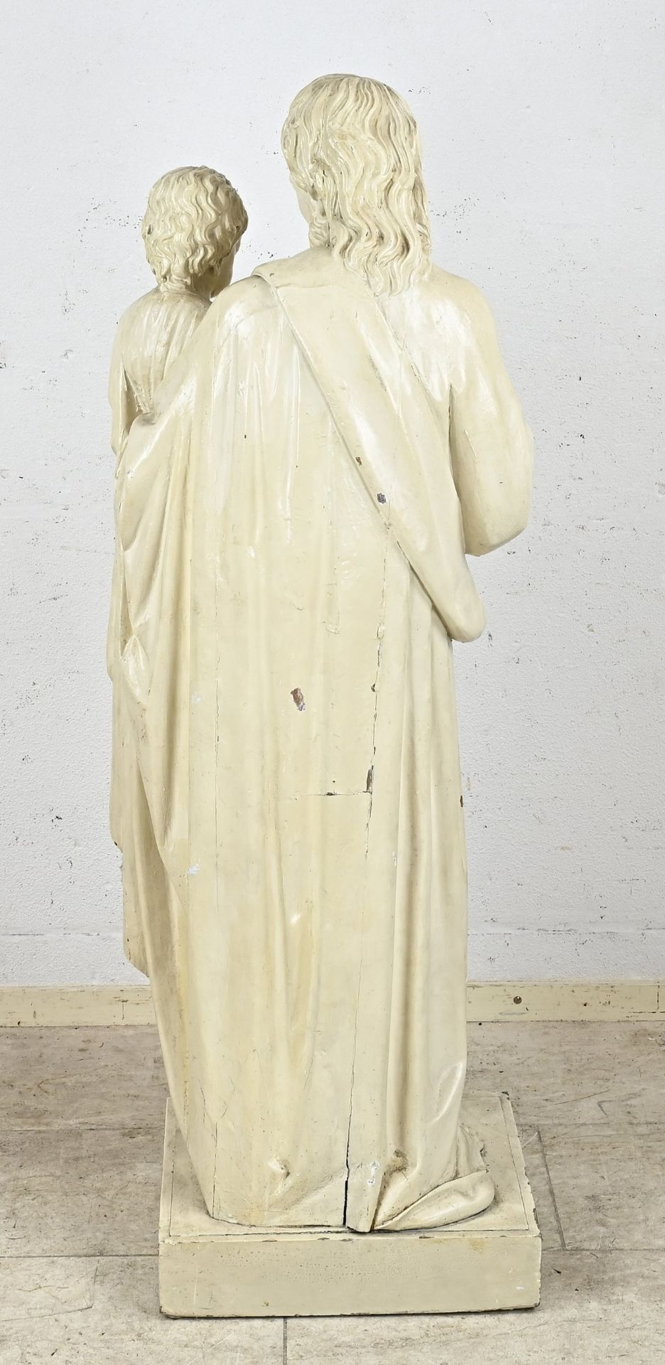 18th - 19th Century ecclesiastical statue, H 137 cm. - Image 2 of 2