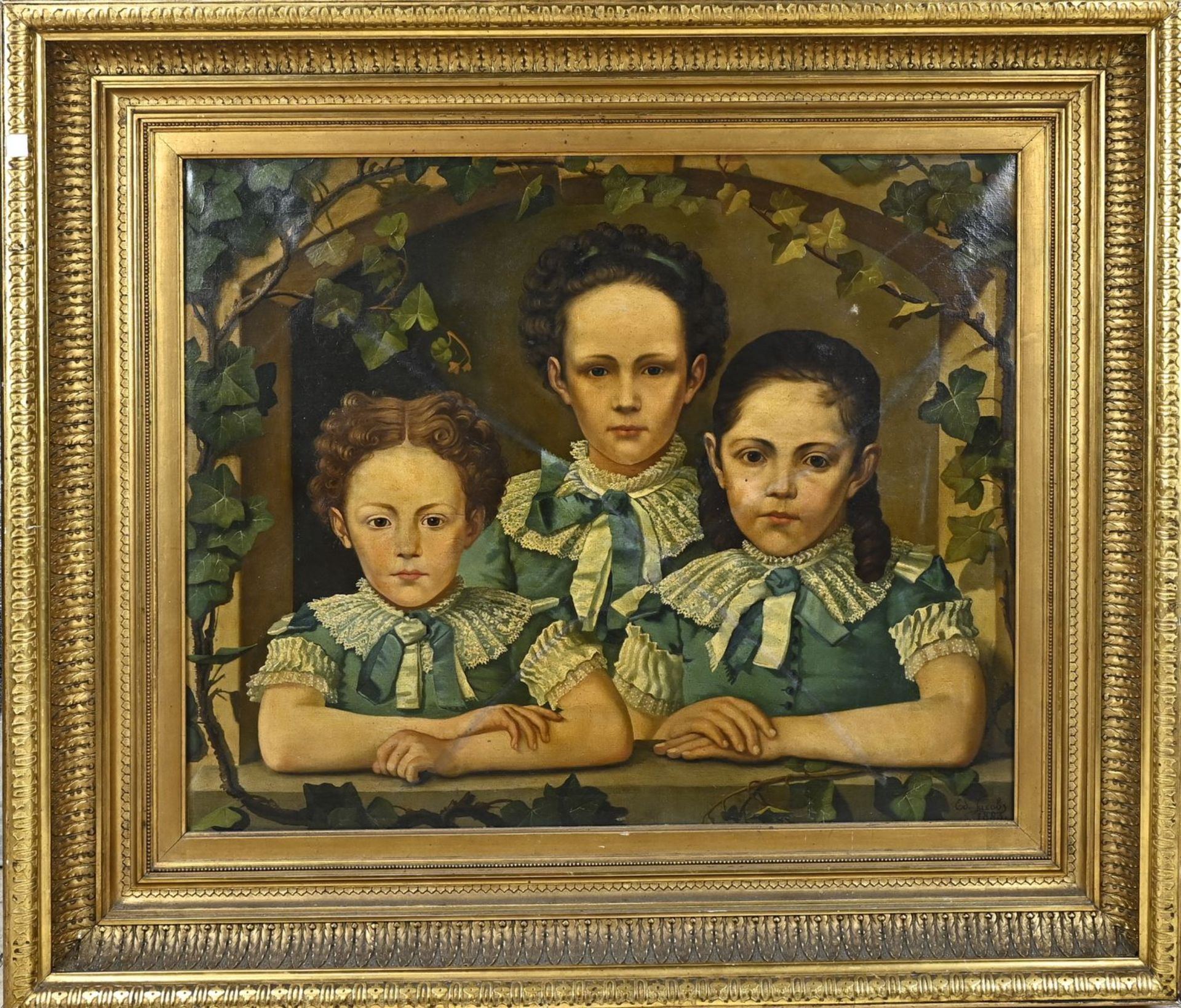 Eduard Jacobs, Three Girls in Traditional Costume