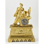 Ormolu-plated Charles Dix mantel clock