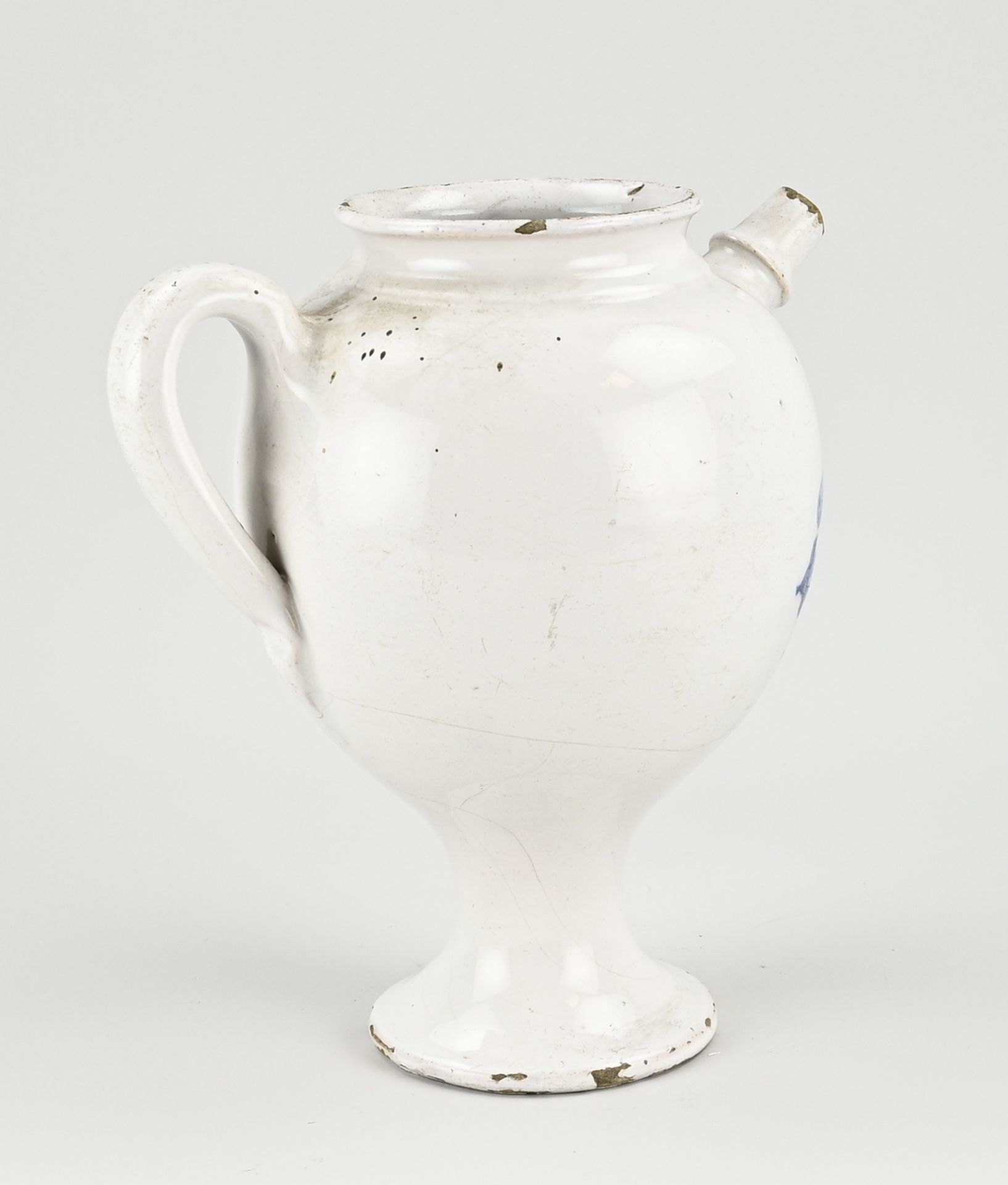 18th century Delft syrup jug, H 24 cm. - Image 2 of 3