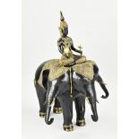 Bronze elephant with three heads