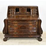 Burr walnut desk, 1760