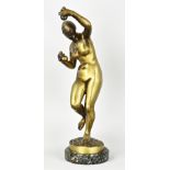 Antique bronze figure, Dancing naked lady