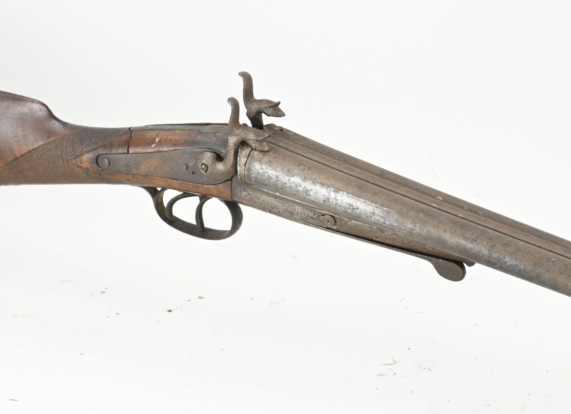 Double-barrelled shotgun, L 116 cm. - Image 2 of 2