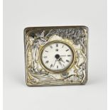 Clock with silver, Art Nouveau style