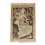 Persian rug (silk), 124 x 79 cm.