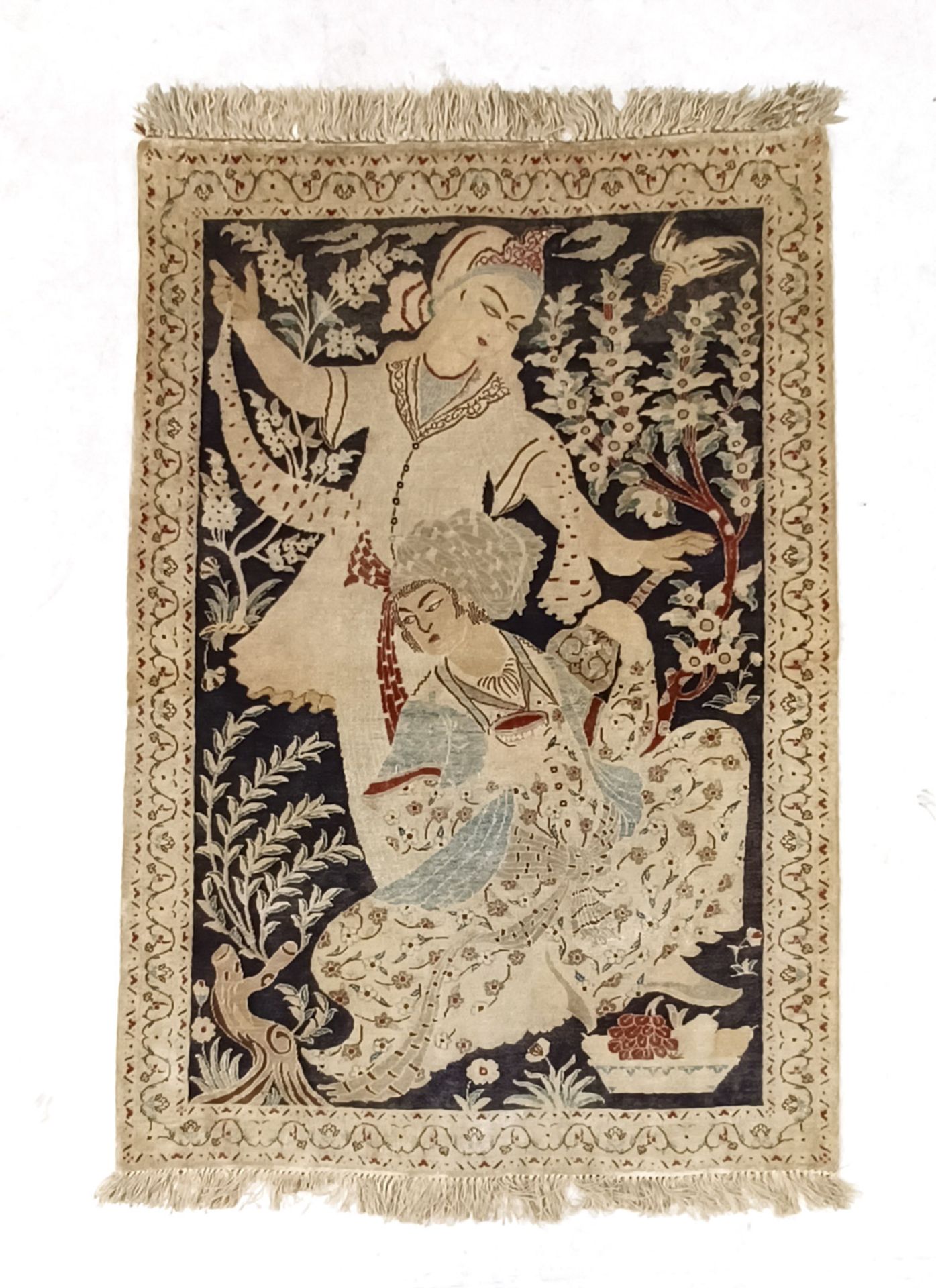 Persian rug (silk), 124 x 79 cm.