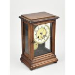 Antique glass mantel clock, 1900