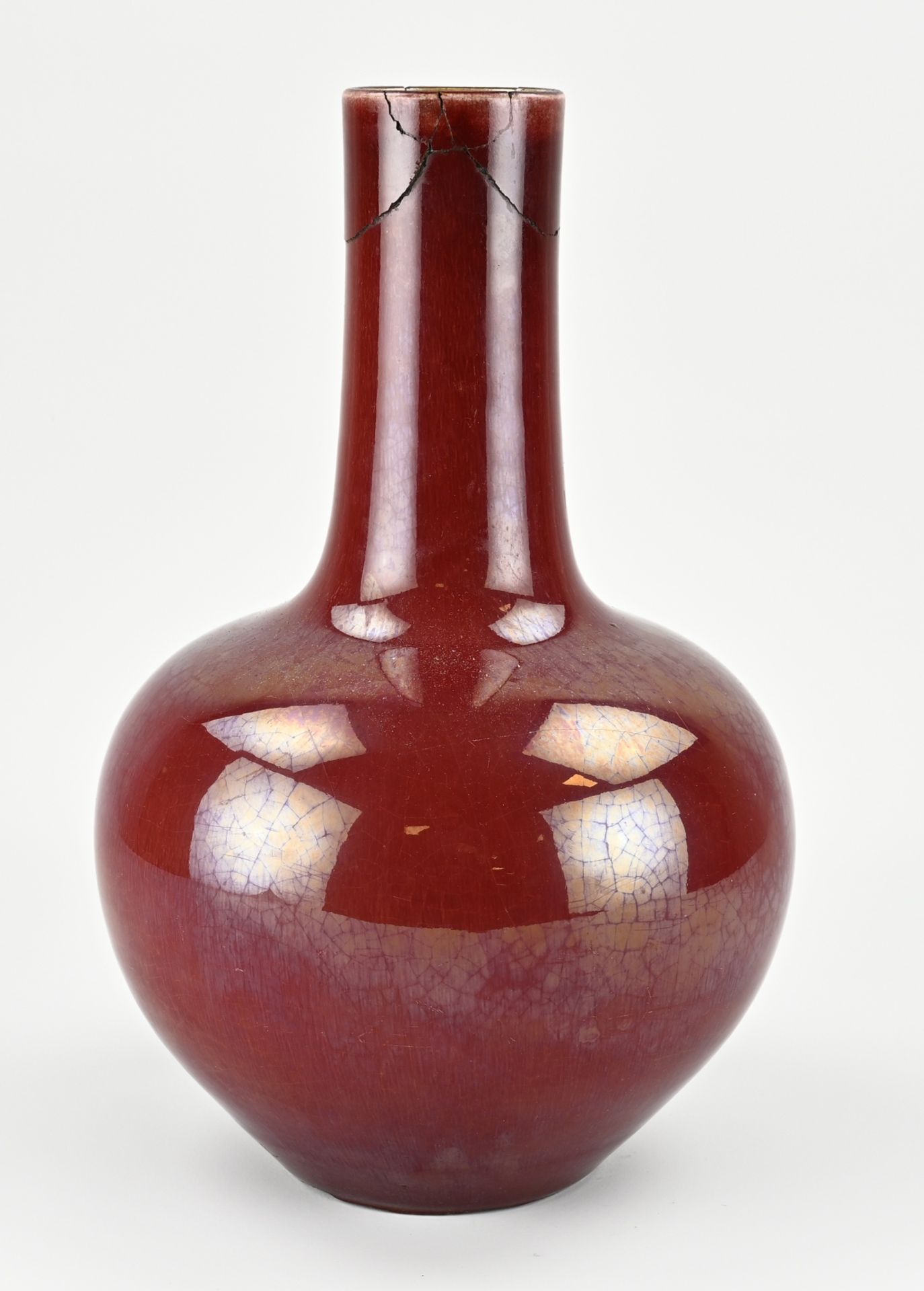 Chinese Sang de Boeuf vase, H 34.8 cm.