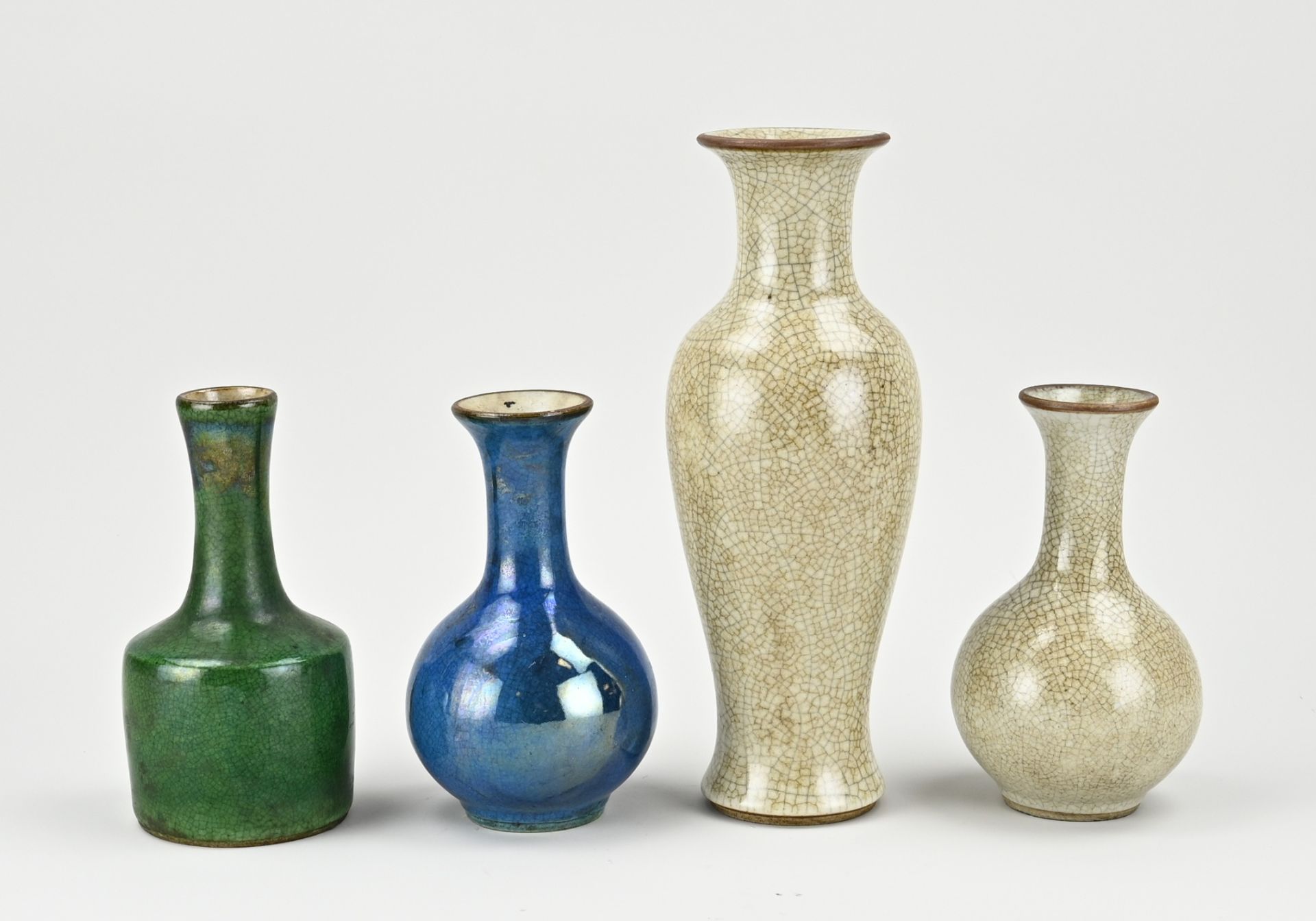 Four Chinese vases, H 14 - 23 cm.