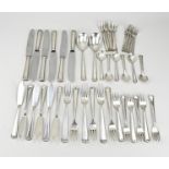 Silver cutlery with fish cutlery