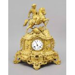 Ormolu-plated French mantel clock