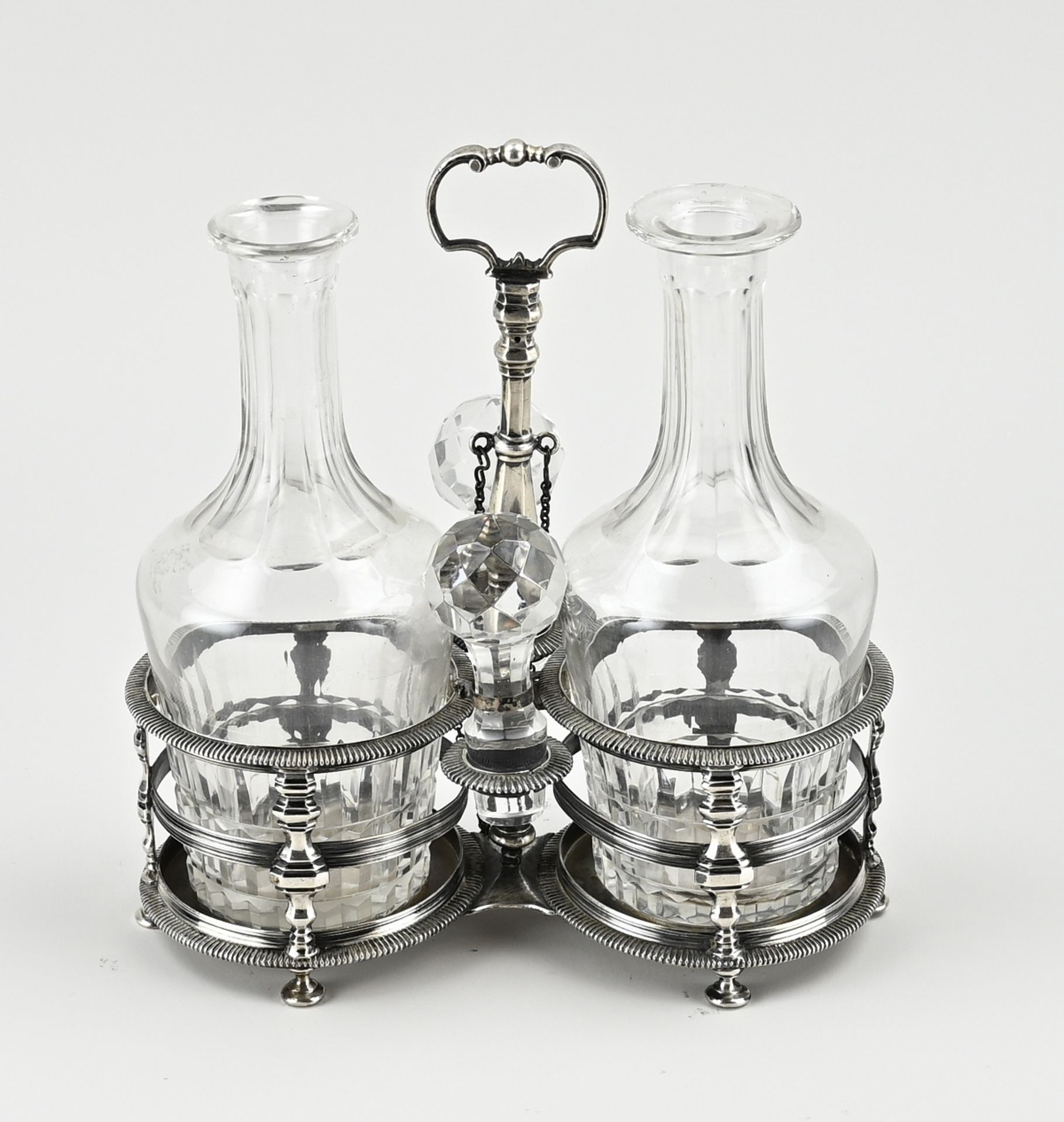 Silver oil vinegar set