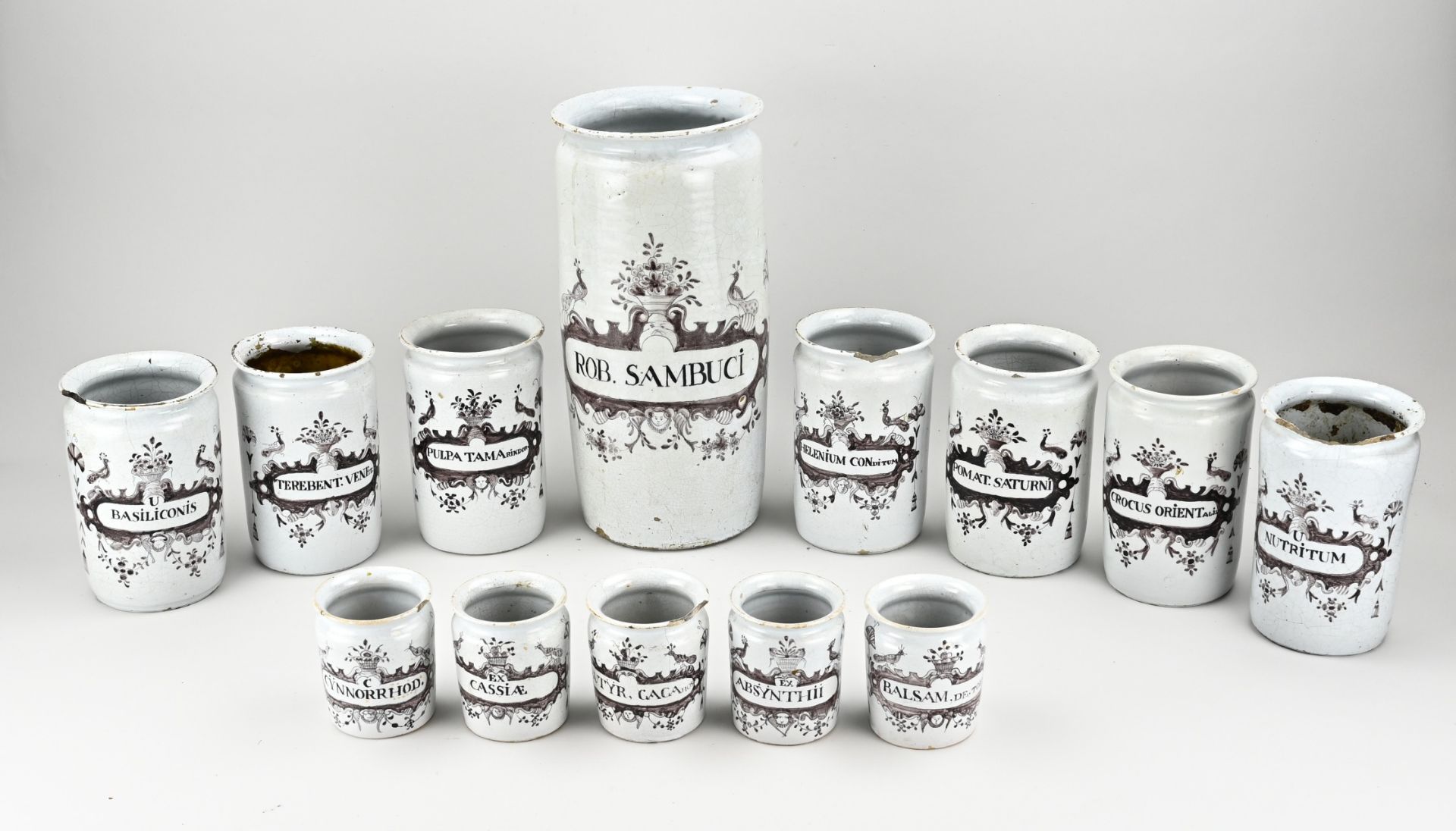 Series 18th century apothecary jars (13x) - Bild 2 aus 2