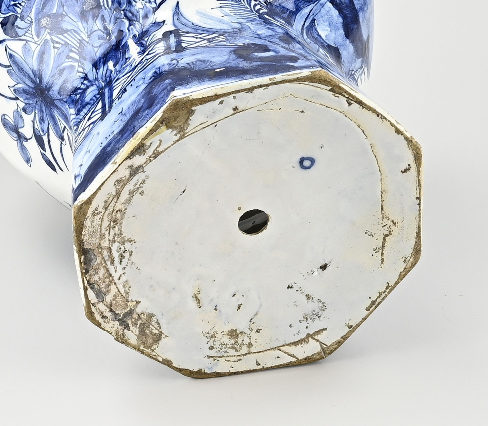 Delft vase with lid, H 54 cm. - Bild 3 aus 3