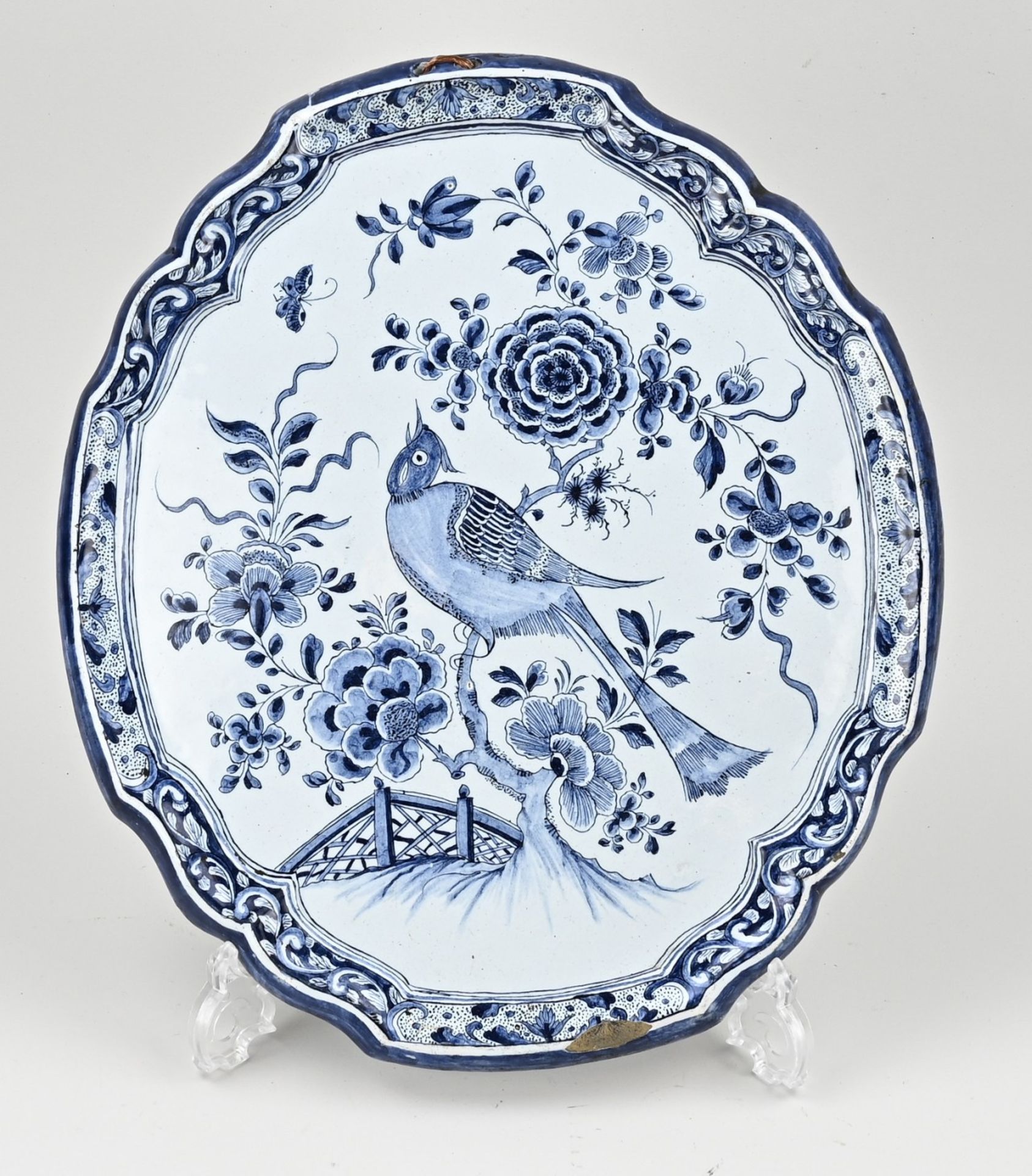 18th Century Delft wall plaque