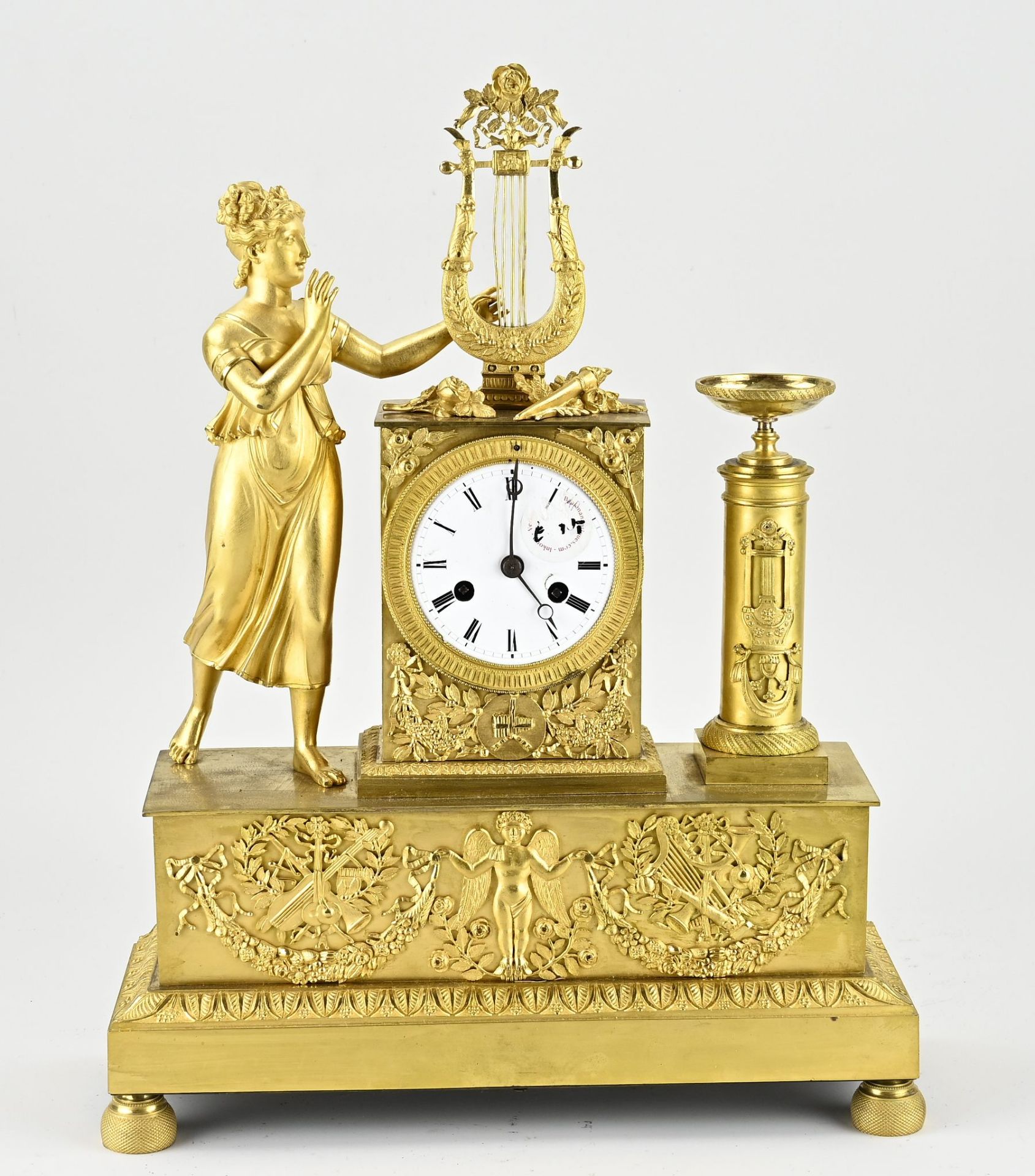 Antique French Empire mantel clock, 1820