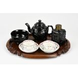 English crockery with tray