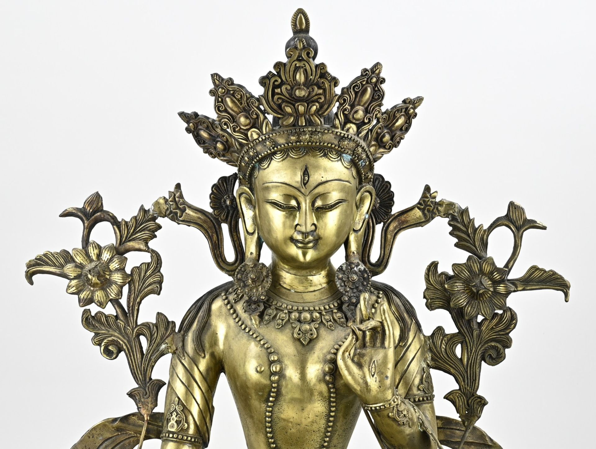 Large Chinese Buddha, H 75 cm. - Image 3 of 4