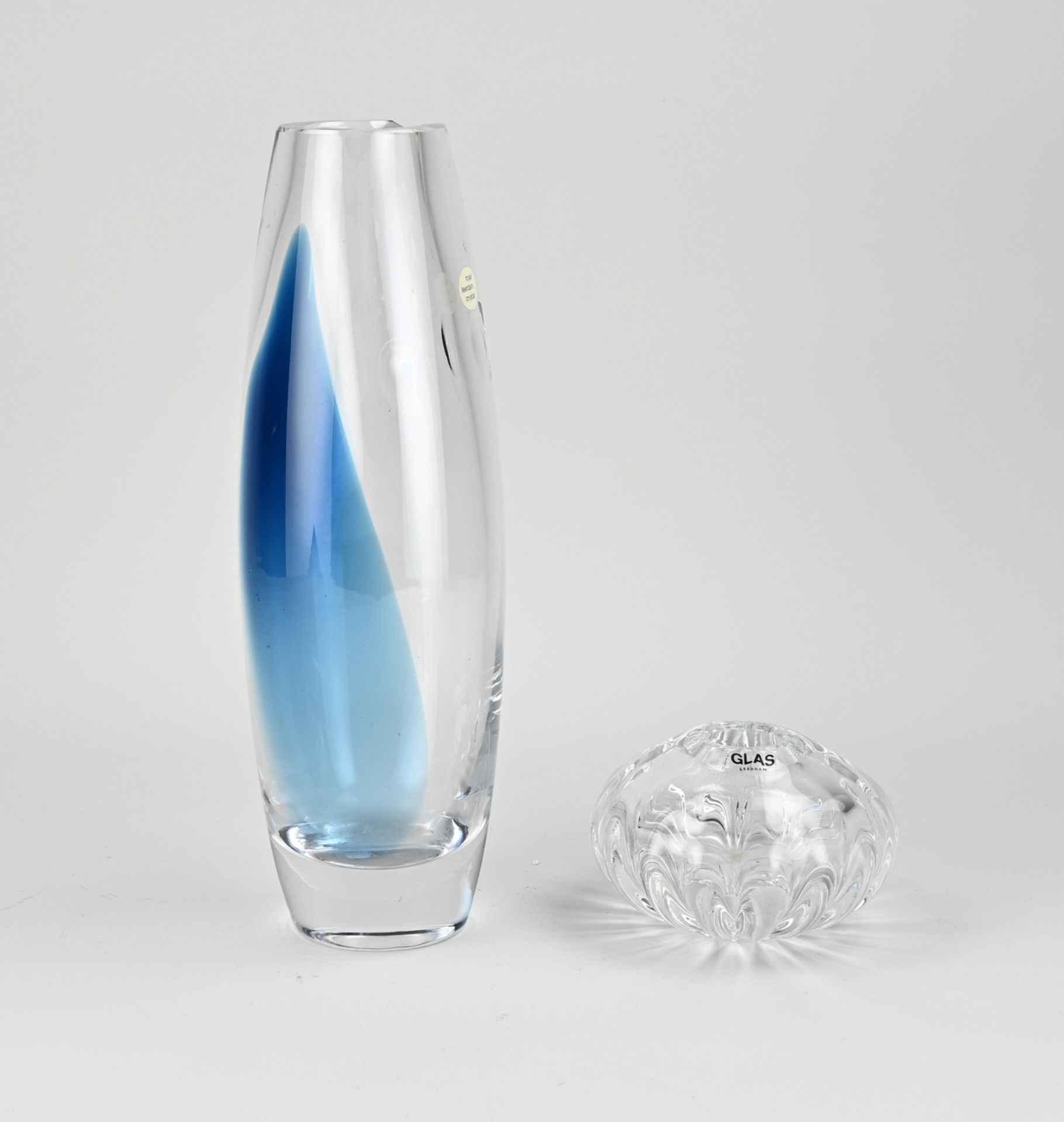 Two glass Leerdam vases