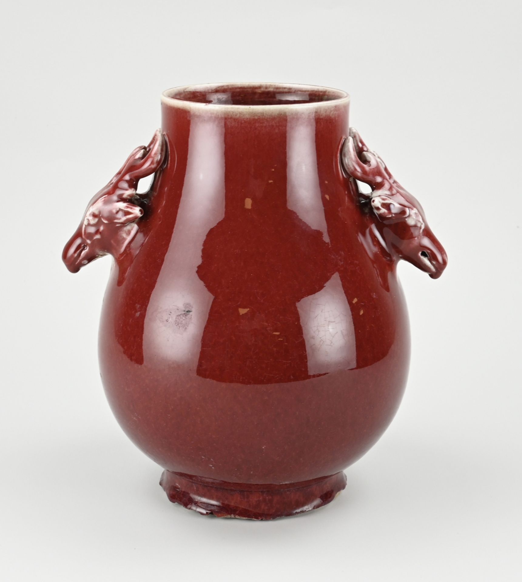 Chinese Sang de Boeuf vase, H 27.7 cm.