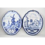 Two large Delft wall plaques