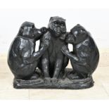 Bronze group with monkeys