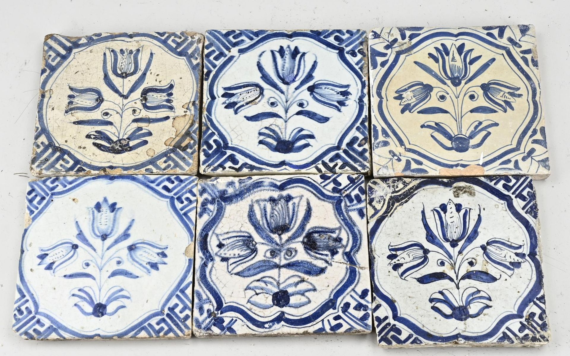 Lot of antique tiles (12 pcs.)