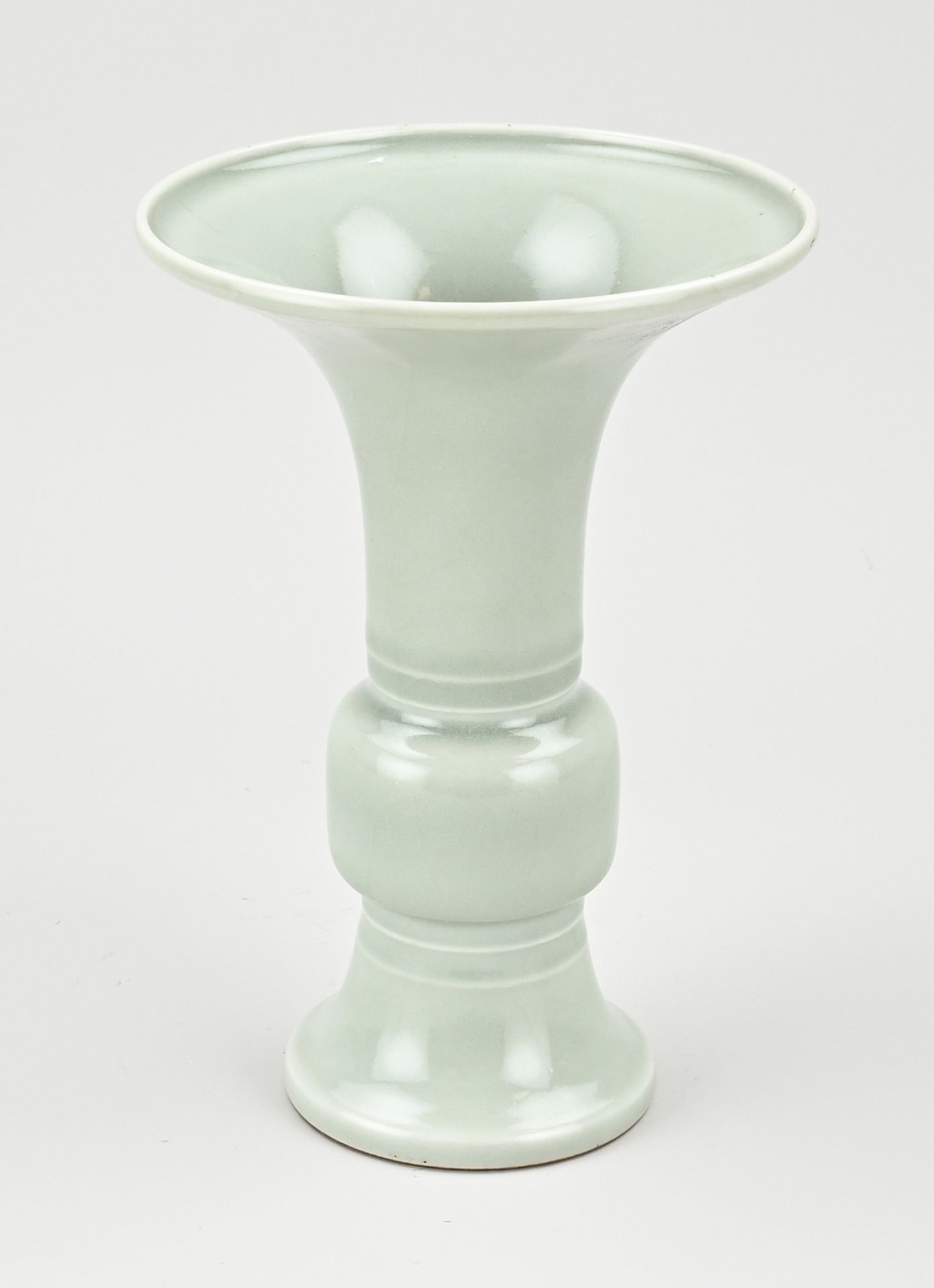 Chinese celadon trumpet vase, H 21cm.