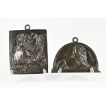 2x Bronze wall plaque