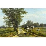 Hendrik Savrij, Dutch landscape with cows