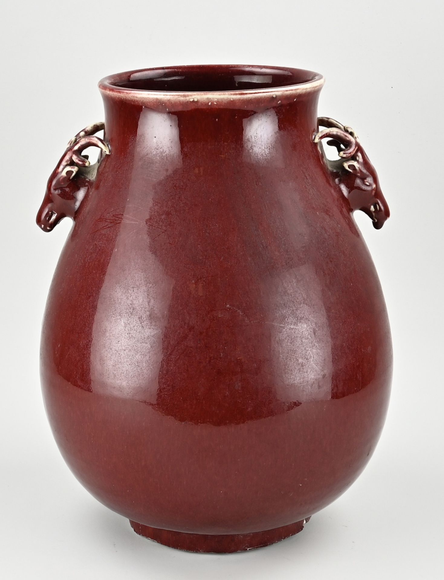 Chinese flambé vase, H 40 cm.