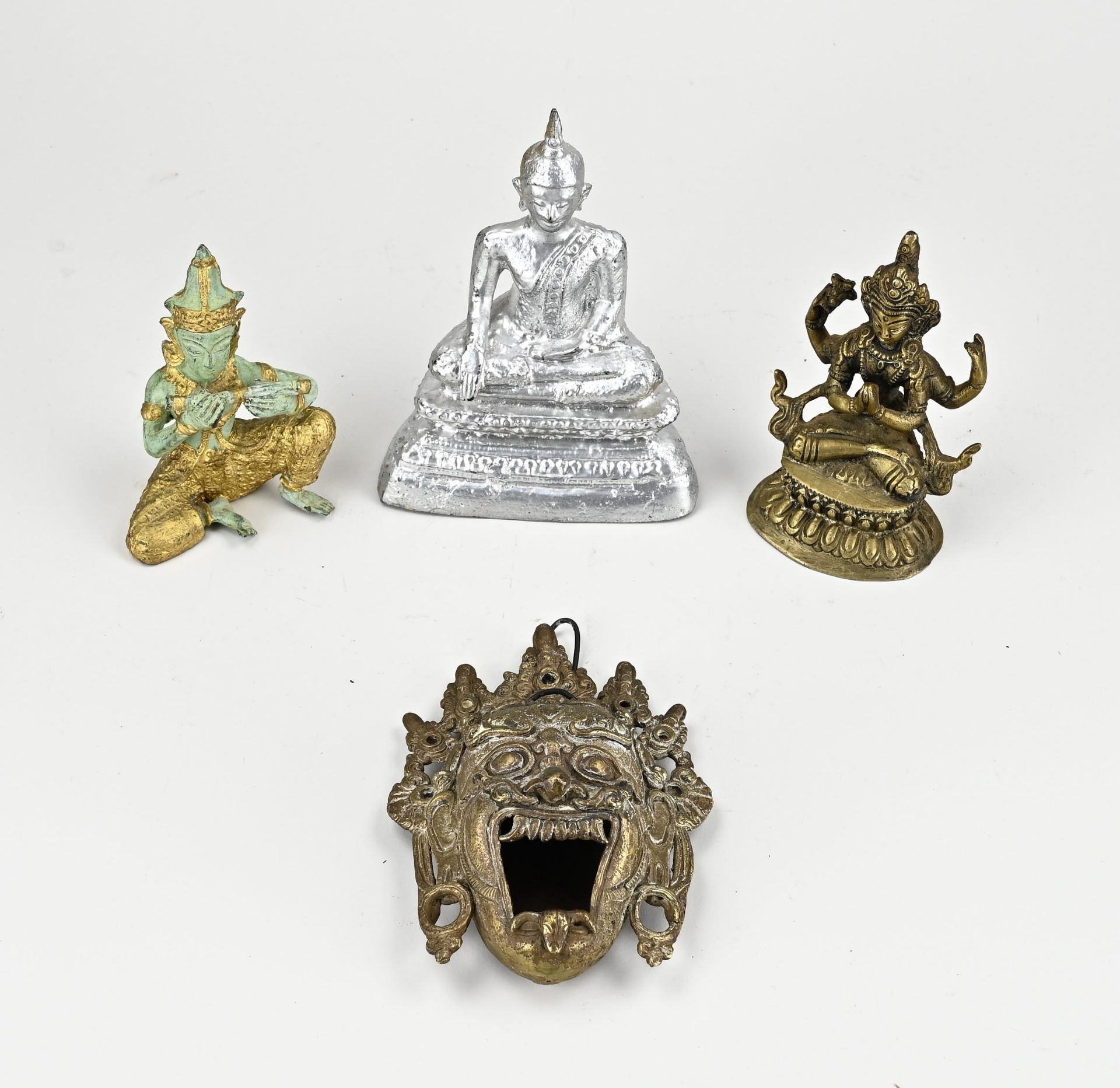 Four bronze Buddha figures