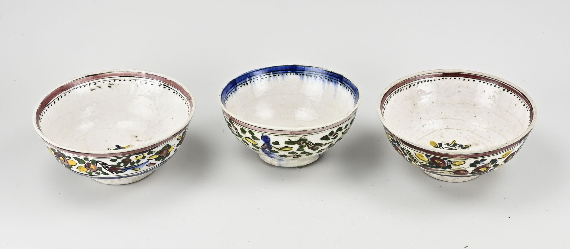 Three Persian bowls