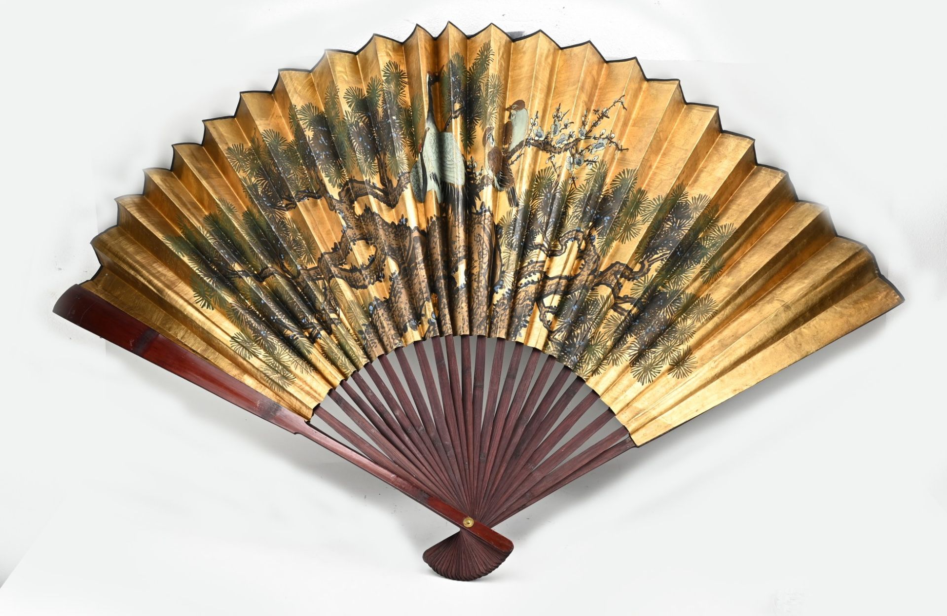 Large Oriental fan, 85 x 140 cm.