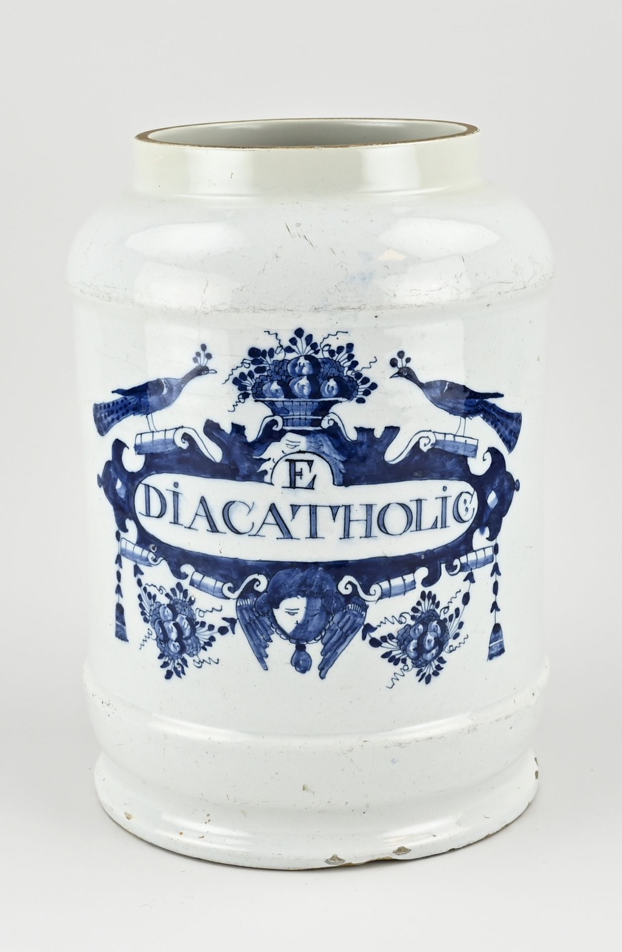 18th century Delft apothecary jar