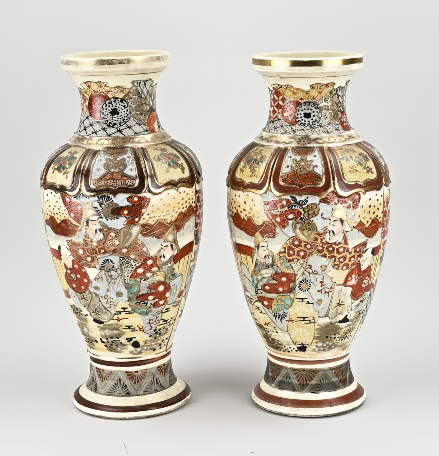 Two Japanese Satsuma vases