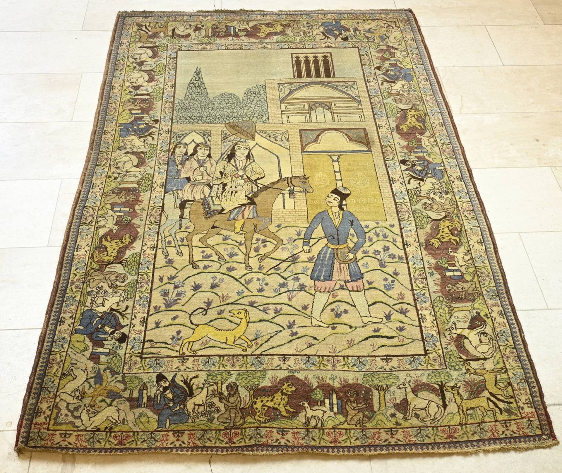 Old Persian rug, 207 x 140 cm.
