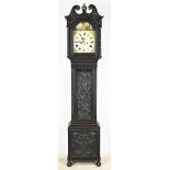 English grandfather clock, H 223 cm.