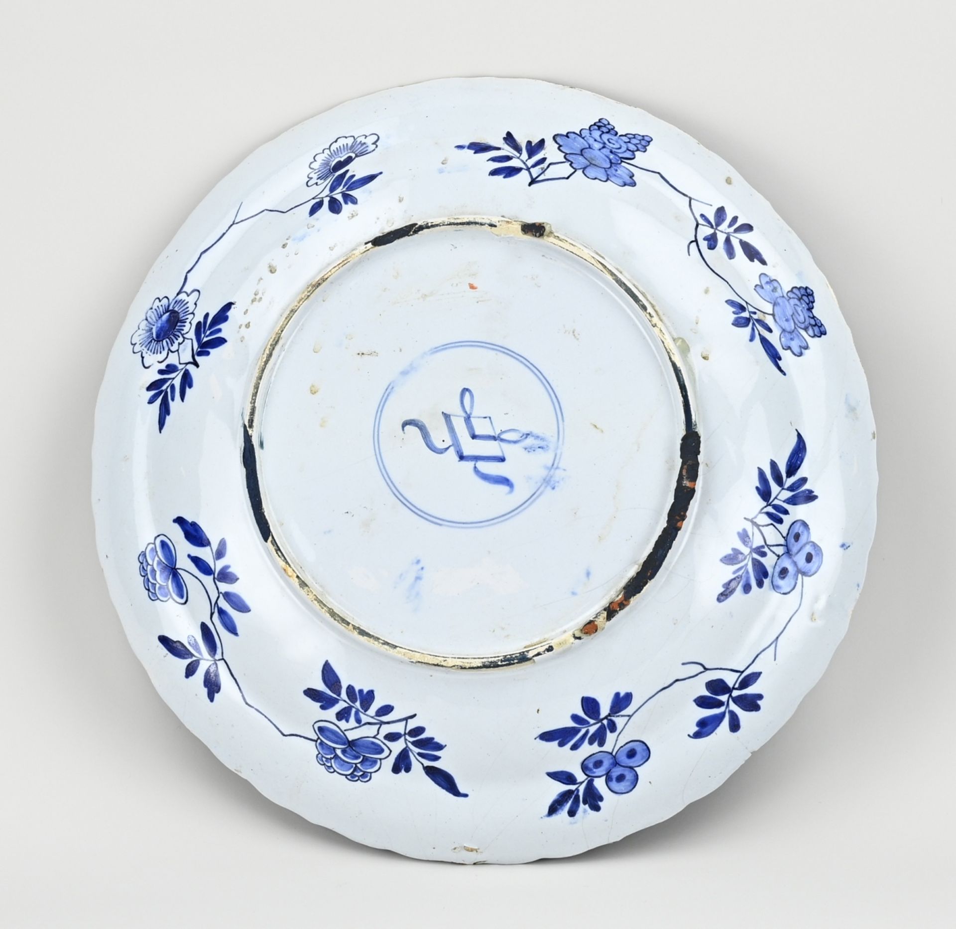 18th century Delft dish Ø 39 cm. - Image 2 of 2