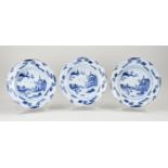 Three Delft plates Ø 22.7 cm.