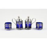 Silver pepper/salt/mustard set