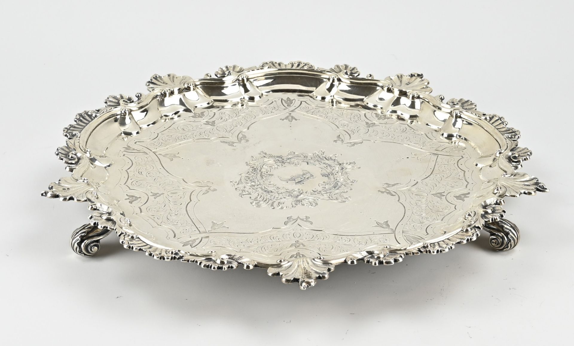 Silver bowl Ø 43.5 cm. - Image 3 of 3