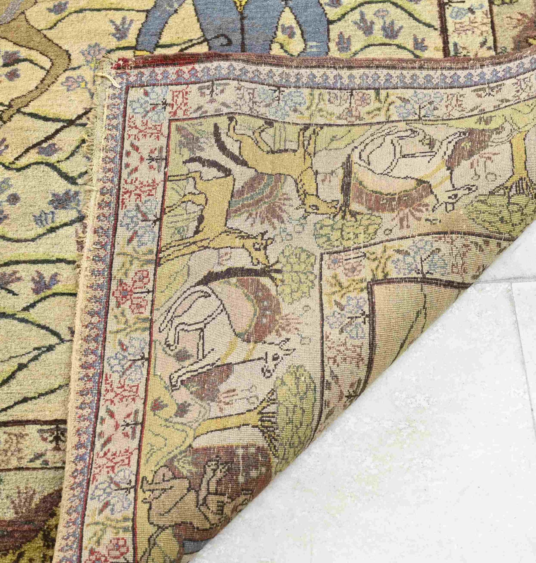 Old Persian rug, 207 x 140 cm. - Bild 3 aus 4