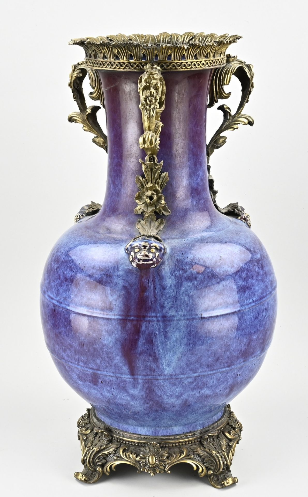 Chinese flambé vase, H 64.5 cm.