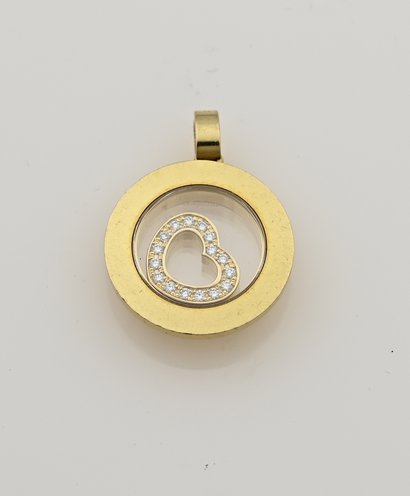 Chopard gold pendant with diamond