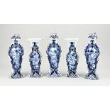 5-piece Delft cabinet set