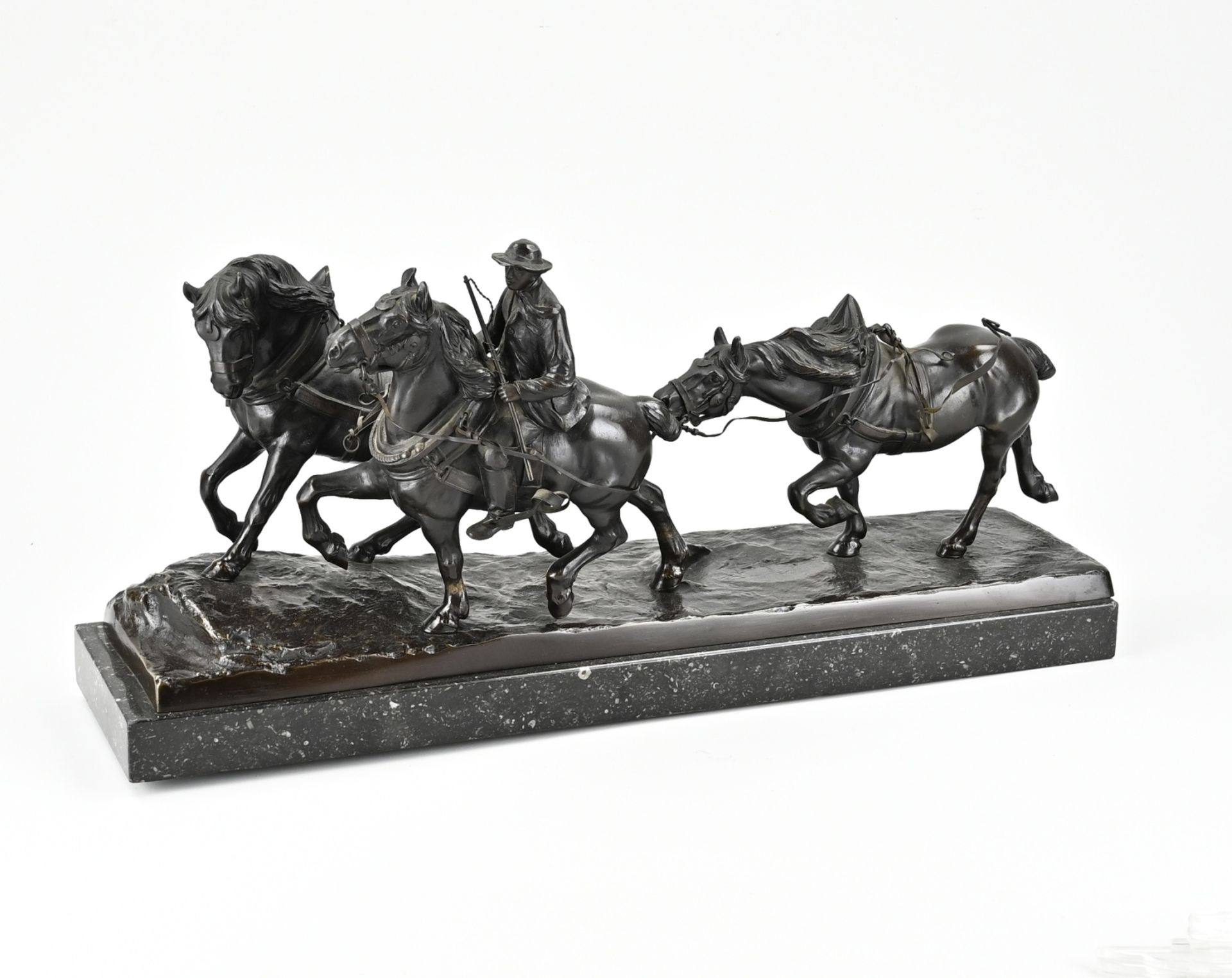 Antique bronze group of figures