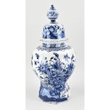 Delft vase with lid, H 54 cm.