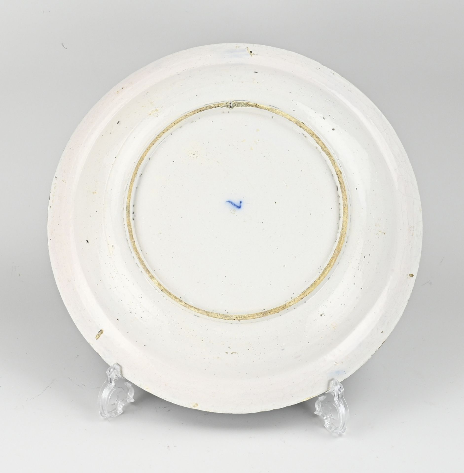 18th century Delft dish Ø 33.7 cm. - Image 2 of 2